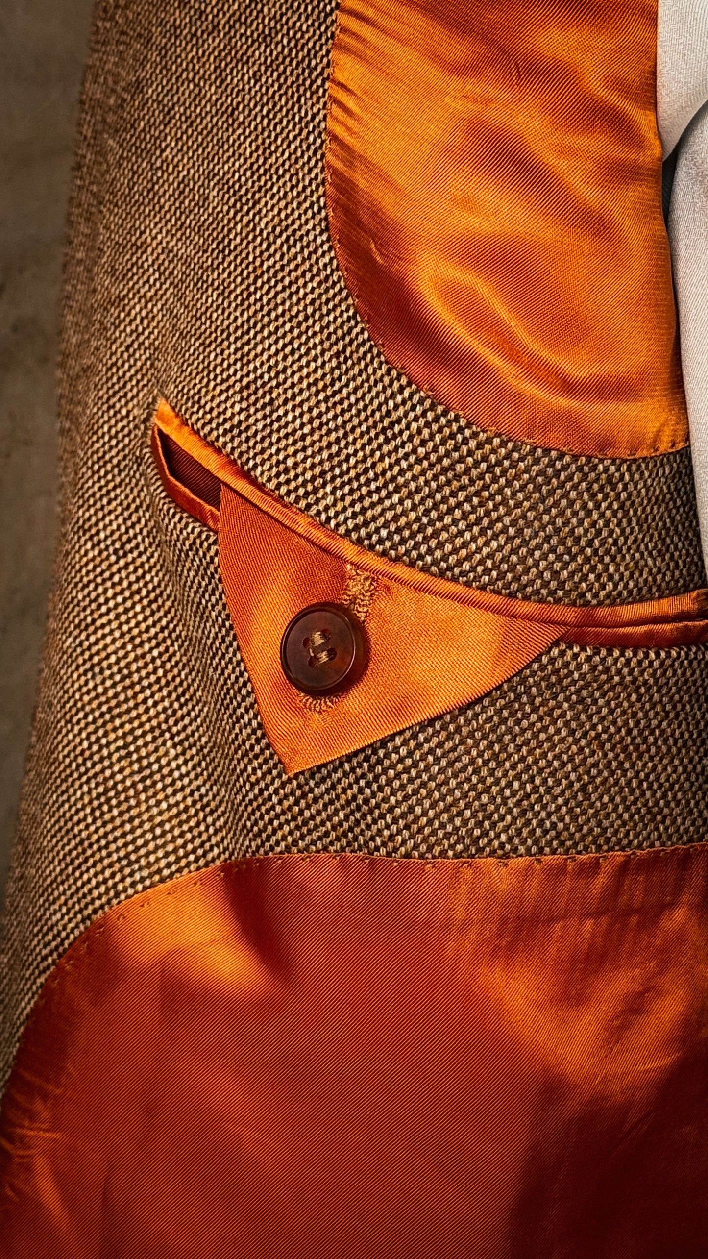 Veste Saharienne en laine "grain d'orge"