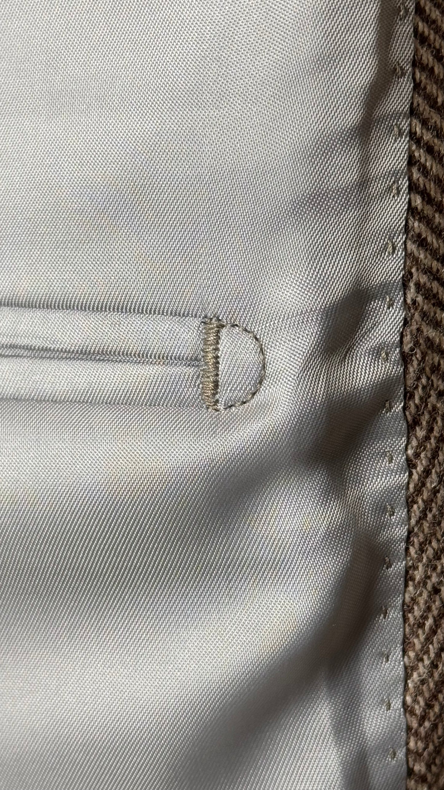 Veste croisée en flanelle à chevrons