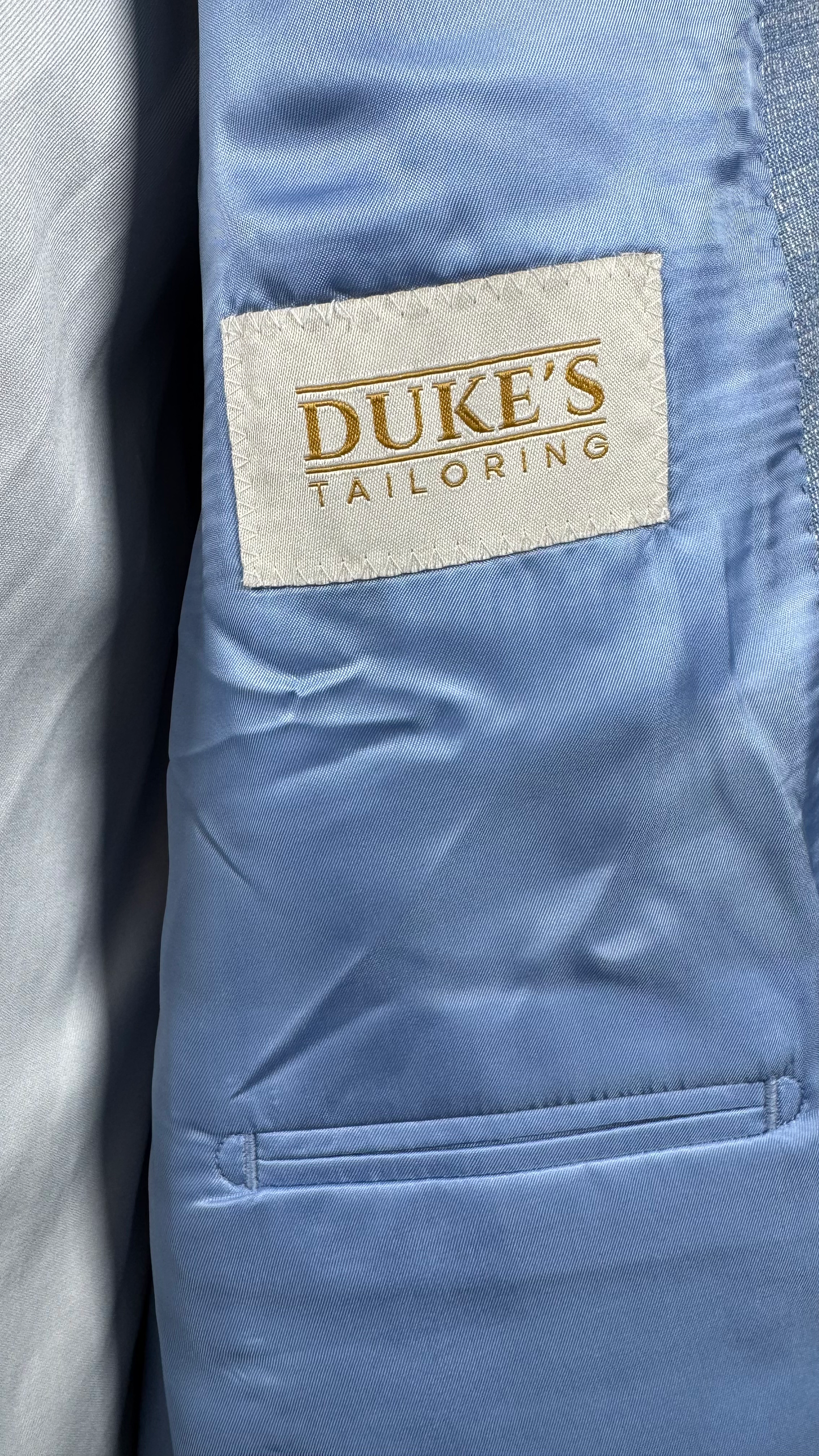 Veste croisée été bleu ciel - mélange laine lin soie et bambou