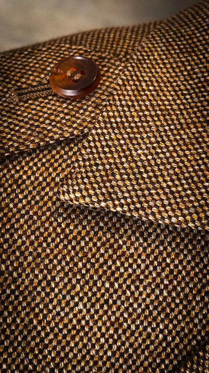 Veste Saharienne en laine "grain d'orge"