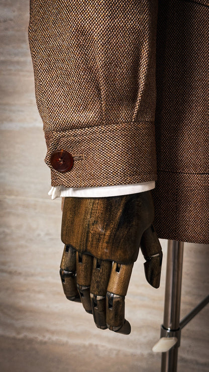 Veste Saharienne en laine "grain d'orge"