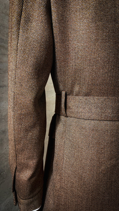 Veste Saharienne en laine "grain d'orge"