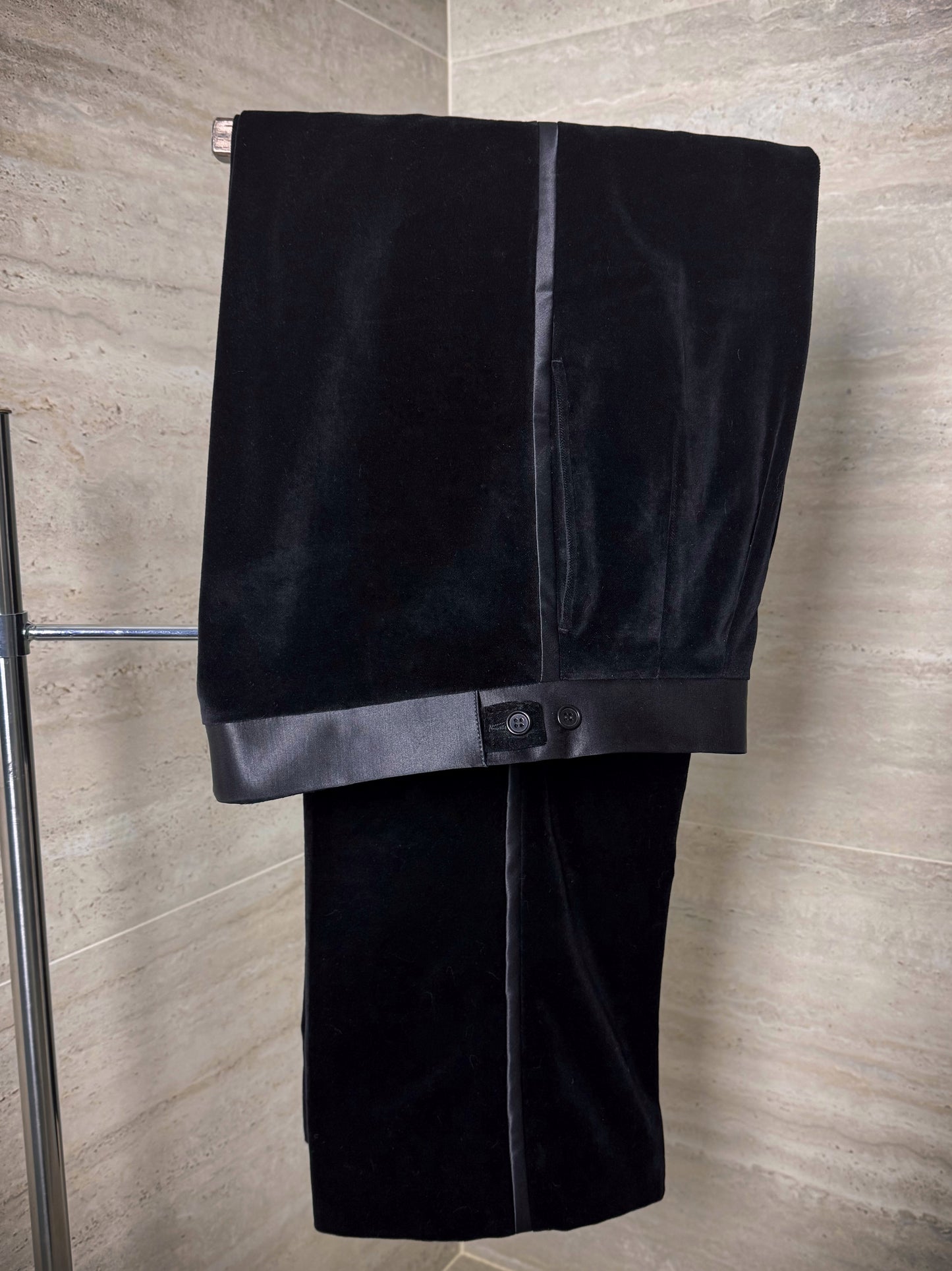 Pantalon de smoking en velours