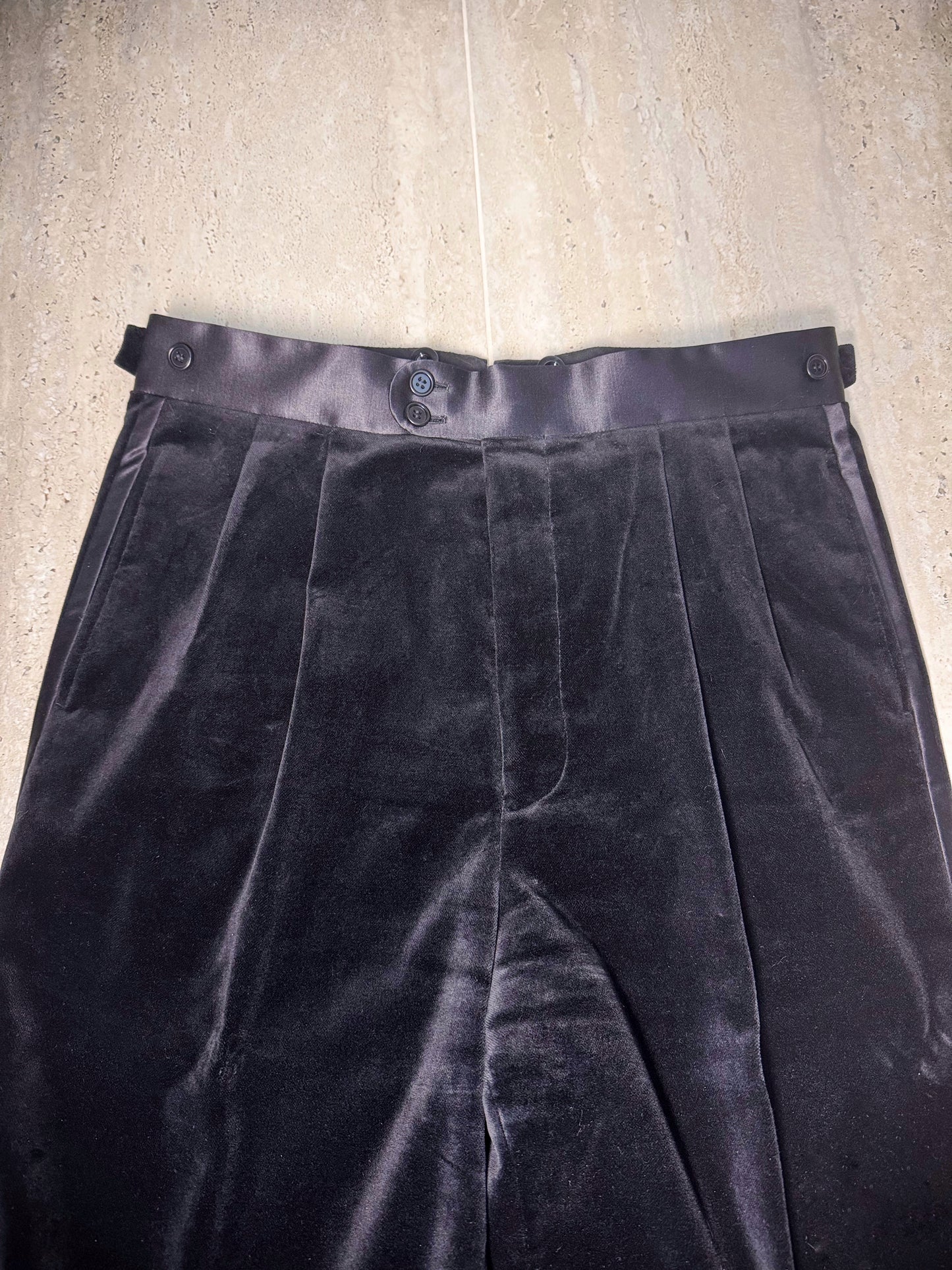 Pantalon de smoking en velours