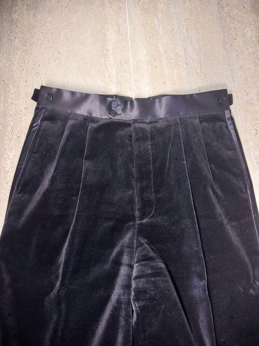Pantalon de smoking en velours