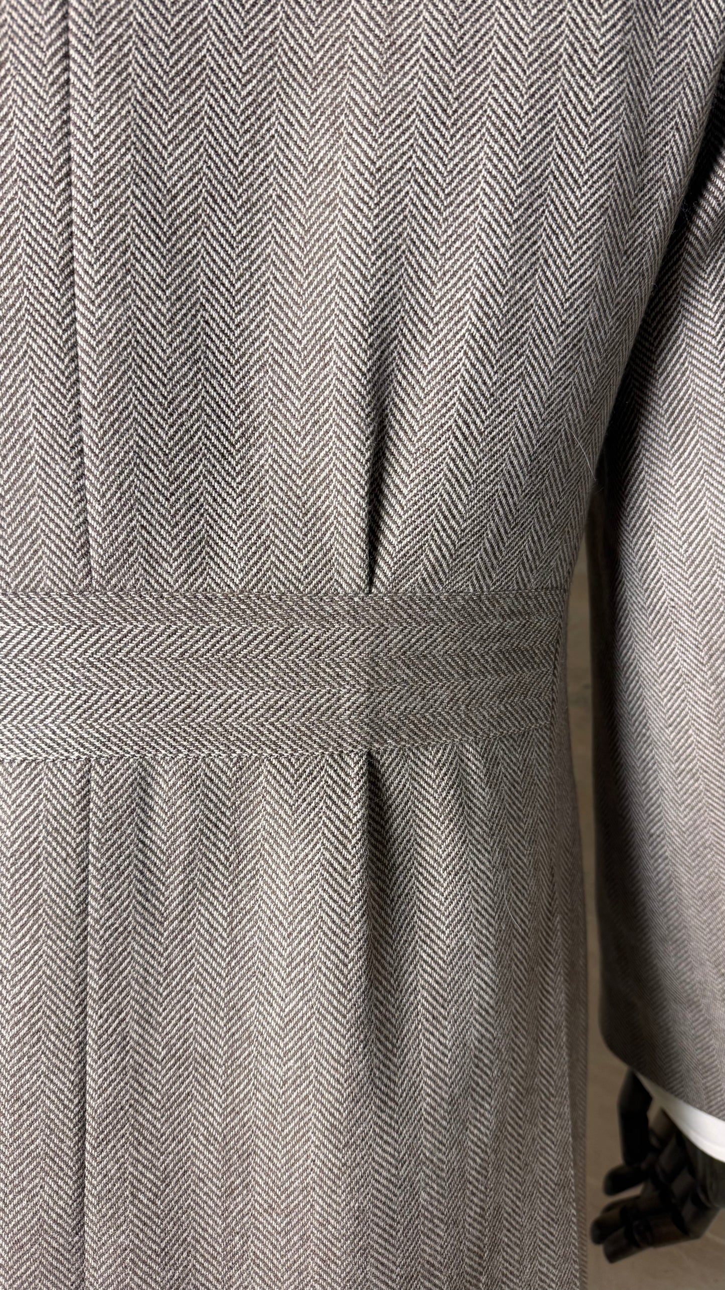 Veste croisée en flanelle à chevrons