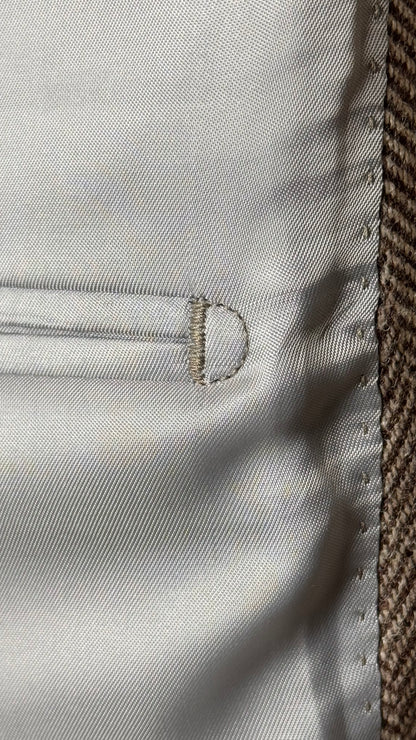 Veste croisée en flanelle à chevrons