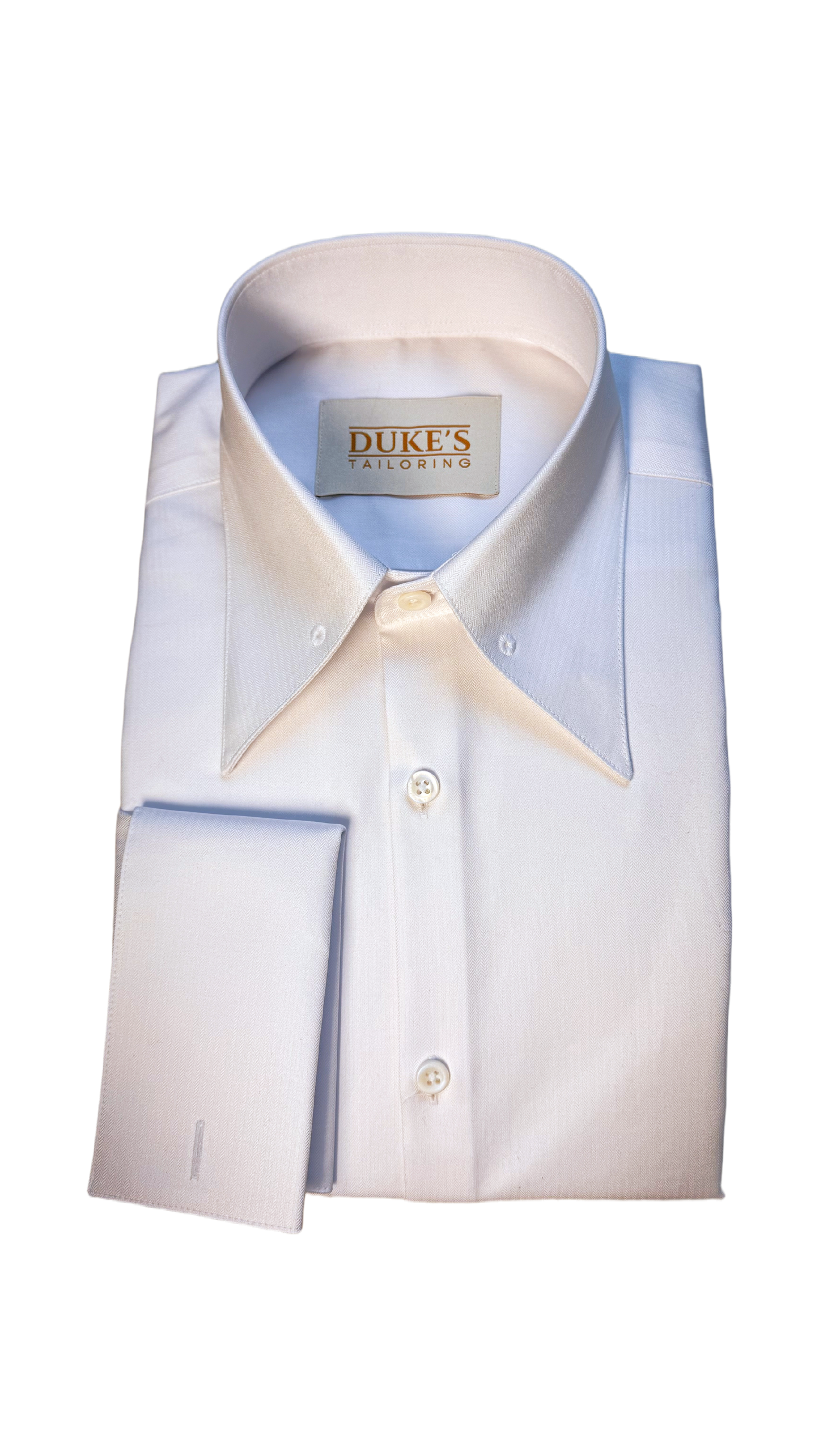 Chemise 100% coton - le col à épingle blanc uni
