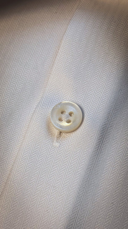 Chemise 100% coton - le col à épingle blanc uni