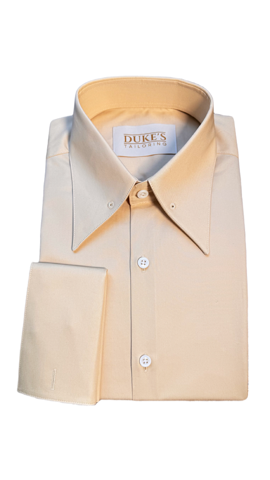 Chemise 100% coton - le col à épingle champagne